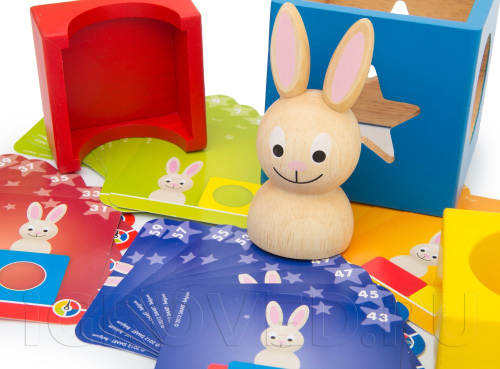 Компоненты настольной игры-головоломки Застенчивый кролик 